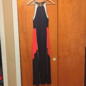 Ann Taylor Black and Red Maxi Dress